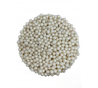 Посипка рисові кульки глазуровані білі перламутрові D=7 (50гр)