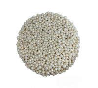 Посипка рисові кульки глазуровані білі перламутрові D=5 (50гр)