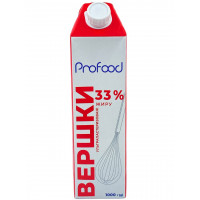 Вершки кондитерські 33% ProFood, 1л