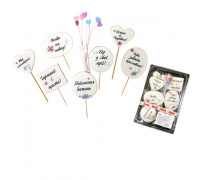 Набір кондитерських цукрових прикрас “Жіночий вітальний набір №2”