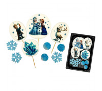 Набір кондитерських цукрових прикрас “Крижане серце”