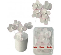 Вафельний декор "Орхідея тонована рожева"