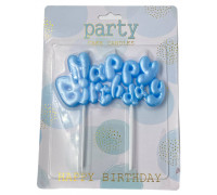НАБІР СВІЧОК "happy birthday" БЛАКИТНІ