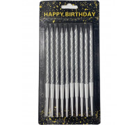 НАБІР СВІЧОК (СРІБЛО) 10 ШТ