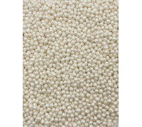 Посипка рисові кульки глазуровані білі перламутрові D=3-4 (50гр)