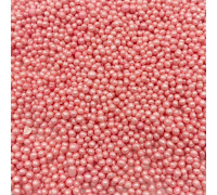 ПОСИПКА РИСОВІ КУЛЬКИ ГЛАЗУРОВАНІ РОЖЕВІ ПЕРЛАМУТРОВІ D=3-4 ММ 50гр