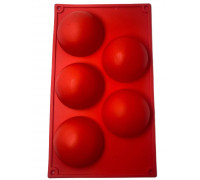 Силіконова форма Півсфери 5 комірок