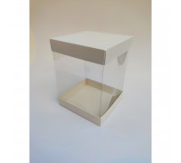 Коробка для торта з прозорими стінками, 146*146*200мм