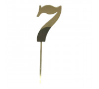 Акриловый топпер цифра 7 (золото)
